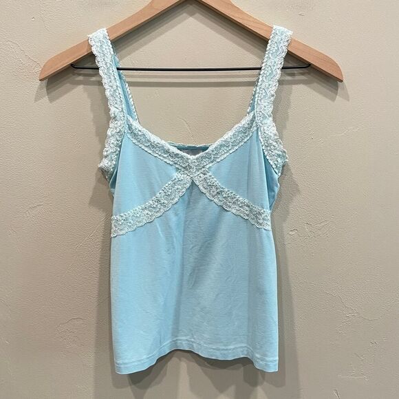Lilly Pulitzer Vintage Y2K Cami Tank in Light Blue - Size: Small - Picture 1 of 5